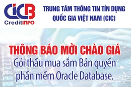 Trung tâm thông tin tín dụng Quốc gia Việt Nam (CIC) thông báo mời chào giá 