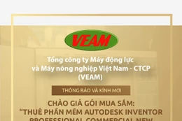 Mời chào giá gói mua sắm “Thuê phần mềm Autodesk Inventor Professional Commercial New Single user”