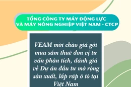 Tổng công ty Máy động lực và Máy nông nghiệp Việt Nam - CTCP thông báo mời chào giá