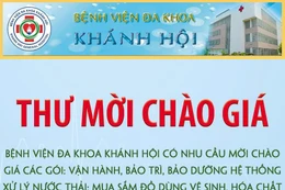 Bệnh viện Đa khoa Khánh Hội thông báo thư mời chào giá