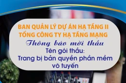 Ban Quản lý Dự án hạ tầng II thông báo mời thầu
