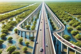Dự án Đầu tư xây dựng đường bộ cao tốc Cà Mau - Đất Mũi có chiều dài tuyến khoảng 90 km. Ảnh minh họa: Minh Hiển