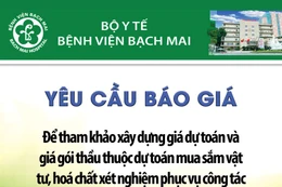 Bệnh viện Bạch Mai thông báo yêu cầu báo giá