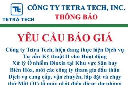 Công ty Tetra Tech, Inc thông báo mời chào giá