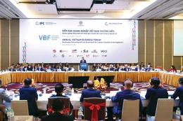 Thủ tướng Chính phủ Phạm Minh Chính phát biểu tại Diễn đàn Doanh nghiệp Việt Nam thường niên 2025. Ảnh: Quý Bắc