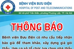 Bệnh viện Bưu điện thông báo mời chào giá