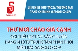 Liên hiệp Hợp tác xã Thương mại thành phố Hồ Chí Minh thông báo thư mời tham gia chào giá cạnh tranh