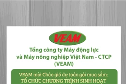 Mời chào giá dự toán gói mua sắm: Tổ chức chương trình sinh hoạt chính trị chuyên đề năm 2025 của Đảng ủy Cơ quan VEAM
