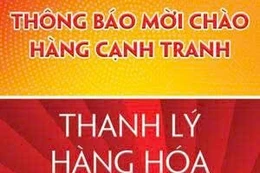 Thông báo mời chào giá cạnh tranh thanh lý hàng hóa tại Công ty TNHH Xe máy Thuận Tiến Phát