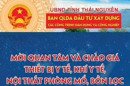 Ban Quản lý dự án đầu tư xây dựng các công trình dân dụng và công nghiệp tỉnh Thái Nguyên thông báo mời quan tâm và báo giá 