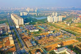 Khu vực vùng ven Hà Nội sẽ hình thành nhiều đại đô thị quy mô lớn, nguồn cung dồi dào, có chất lượng nhằm đáp ứng nhu cầu dịch chuyển dân cư ra khỏi nội đô. Ảnh: Lê Tiên