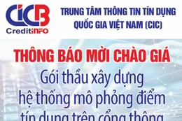 Trung tâm thông tin tín dụng Quốc gia Việt Nam (CIC) thông báo mời chào giá 