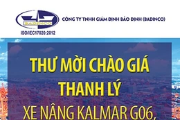 Công ty TNHH Giám định Bảo Định thông báo thư mời chào giá Thanh lý xe nâng Kalmar G06, mã hiệu DCT80