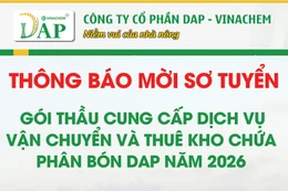 Công ty cổ phần DAP-Vinachem thông báo