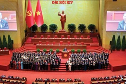 Toàn cảnh phiên bế mạc Đại hội đại biểu toàn quốc lần thứ XIV của Đảng. Ảnh: Quý Bắc