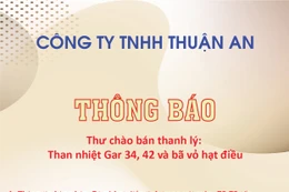 Công ty TNHH Thuận An thông báo