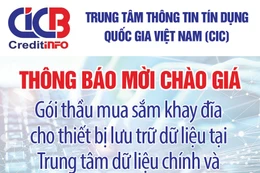 Trung tâm thông tin tín dụng Quốc gia Việt Nam (CIC) thông báo mời chào giá