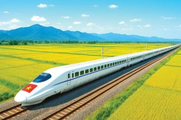 Dự án Đường sắt tốc độ cao trên trục Bắc - Nam đang bước vào giai đoạn nước rút của công tác chuẩn bị đầu tư. Ảnh: Phúc An AI