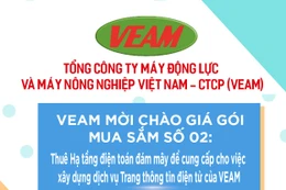 Tổng công ty Máy động lực và Máy nông nghiệp Việt Nam - CTCP mời chào giá