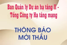 Ban Quản lý Dự án hạ tầng II thông báo mời thầu