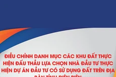 Điều chỉnh danh mục các khu đất thực hiện đấu thầu lựa chọn nhà đầu tư thực hiện dự án đầu tư có sử dụng đất trên địa bàn tỉnh Điện Biên