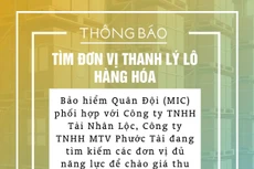 Thông báo tìm đơn vị thanh lý lô hàng hóa