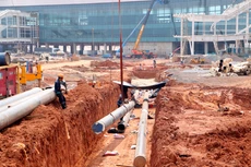 Tới đầu tháng 9/2025, tổng giá trị khối lượng các gói thầu của Dự án thành phần 3 thuộc Dự án Sân bay Long Thành đạt khoảng 44.144 tỷ đồng, tương ứng 55,55% giá trị hợp đồng. Ảnh: Tùng Phạm