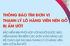 Thông báo tìm đơn vị thanh lý lô hàng viên nén gỗ bị ẩm ướt