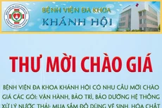 Bệnh viện Đa khoa Khánh Hội thông báo thư mời chào giá