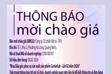 Công ty cổ phần Vật tư - TKV thông báo mời chào giá đơn hàng DG02-2026 
