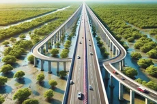 Dự án Đầu tư xây dựng đường bộ cao tốc Cà Mau - Đất Mũi có chiều dài tuyến khoảng 90 km. Ảnh minh họa: Minh Hiển