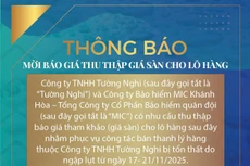 Thông báo mời báo giá thu thập giá sàn cho lô hàng