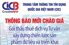 Trung tâm thông tin tín dụng Quốc gia Việt Nam (CIC) thông báo mời chào giá 