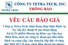 Công ty Tetra Tech, Inc thông báo mời chào giá