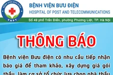 Bệnh viện Bưu điện thông báo mời chào giá