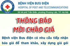 Bệnh viện Bưu điện thông báo mời chào giá
