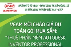 Mời chào giá dự toán gói mua sắm “Thuê phần mềm Autodesk Inventor Professional Commercial New Single user” (lần 2)