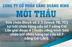 Công ty cổ phần Cảng Quảng Ninh thông báo mời thầu