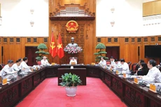 Thủ tướng Phạm Minh Chính chủ trì cuộc họp của Thường trực Chính phủ về một số nội dung chuẩn bị cho phiên họp Chính phủ chuyên đề xây dựng pháp luật tháng 7/2025. Ảnh: Quý Bắc