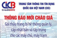 Trung tâm thông tin tín dụng Quốc gia Việt Nam (CIC) thông báo mời chào giá 