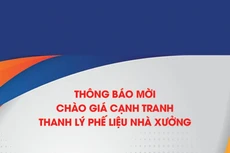 Thông báo mời chào giá cạnh tranh thanh lý phế liệu nhà xưởng