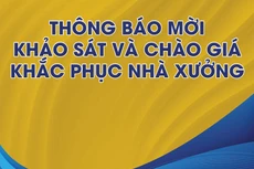 Thông báo mời khảo sát và chào giá Khắc phục nhà xưởng