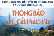 Trung tâm Xúc tiến Đầu tư, Thương mại và Du lịch tỉnh Sơn La yêu cầu báo giá 