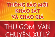 Thông báo mời khảo sát và chào giá: Thu gom, vận chuyển, xử lý chất thải