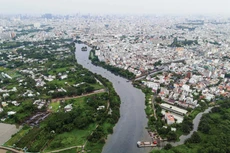 Dự án Xây dựng hạ tầng và cải tạo môi trường kênh Tham Lương - Bến Cát - rạch Nước Lên cần khoảng 1,4 triệu m3 cát đắp nền và gần 800.000 m3 đá xây dựng. Ảnh: Châu Tuấn