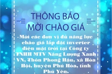 Thông báo mời chào giá 