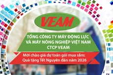 Tổng công ty Máy động lực và Máy nông nghiệp Việt Nam - CTCP (VEAM) thông báo mời chào giá dự toán gói mua sắm “Quà tặng Tết Nguyên đán năm 2026”