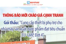 Công ty cổ phần Dược phẩm 2/9 thông báo mời chào giá 