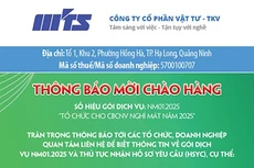 Công ty Cổ phần Vật tư - TKV thông báo mời chào hàng gói dịch vụ NM01.2025