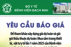 Bệnh viện Bạch Mai yêu cầu báo giá